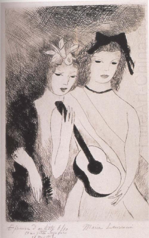 Marie Laurencin Woman Holding guitar china oil painting image